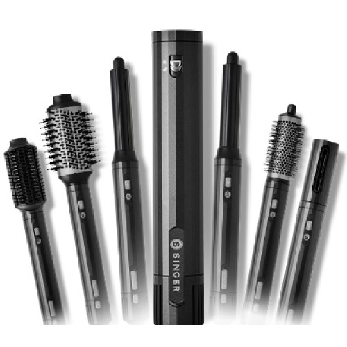 ΒΟΥΡΤΣΑ ΜΑΛΛΙΩΝ SINGER MULTISTYLER MUSE HAS 9320 BLDC 6 IN 1 1200W BLACK